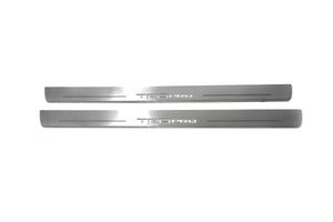 Illuminated LED Door Sill Tread Plates Toyota Tundra III 2014-2021 With TRD pro Logo Toyota Led Door Sills opdesign