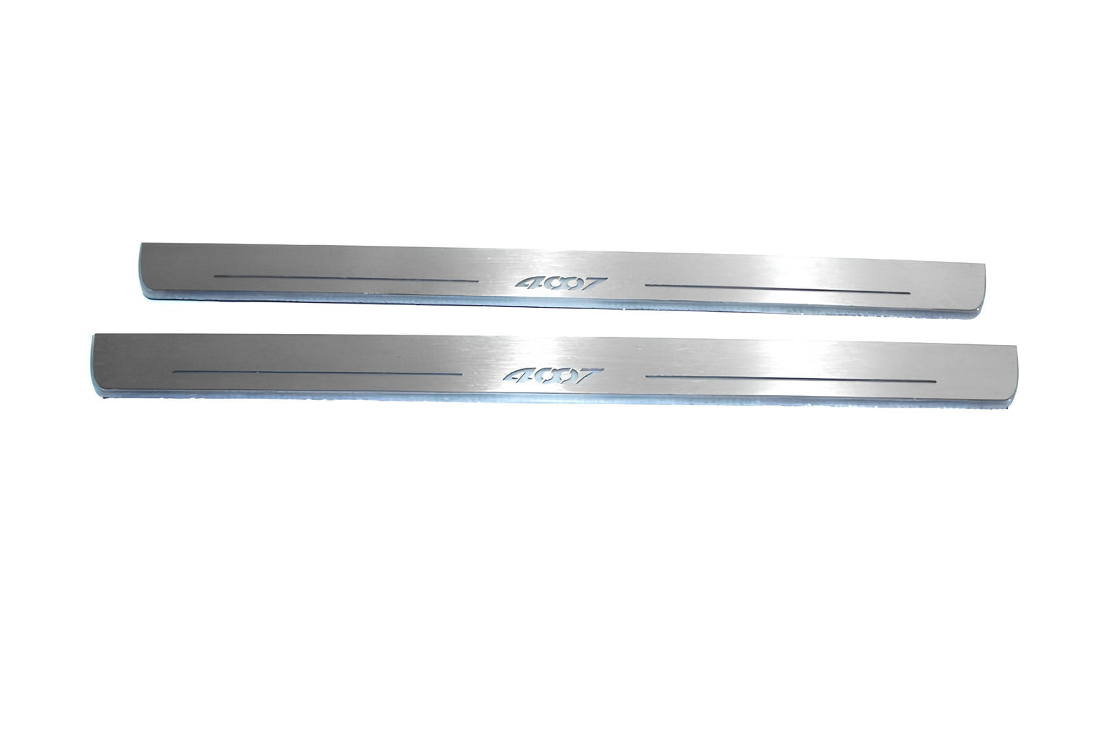 LED door sill plates Peugeot 4007 2007+ stainless steel with 4007 logo