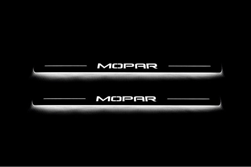 LED door sill plates for Dodge Durango III 2011+ with MOPAR logo
