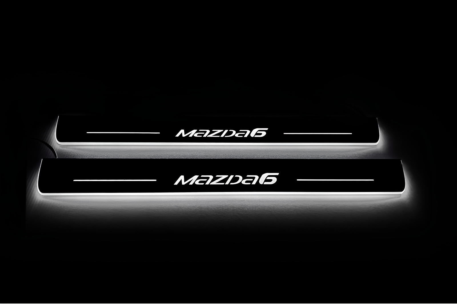 LED door sill plates Mazda 6 III 2012+ stainless steel with Mazda 6 logo