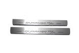 Dodge Durango III 2011+ illuminated entry guards in stainless steel with Durango R/T logo