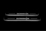 Mercedes G-Class W464 2018+ stainless steel LED door sill plates with Geländewagen logo