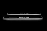 Mercedes G-Class W464 2018+ door sill plates in stainless steel with AMG logo