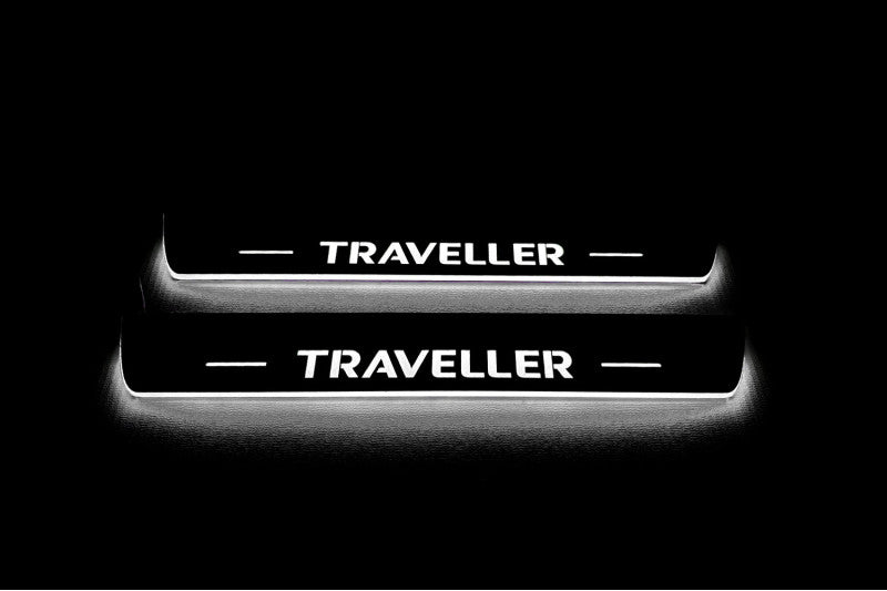 Peugeot Traveller Stainless Steel LED Door Sills – Traveller Logo
