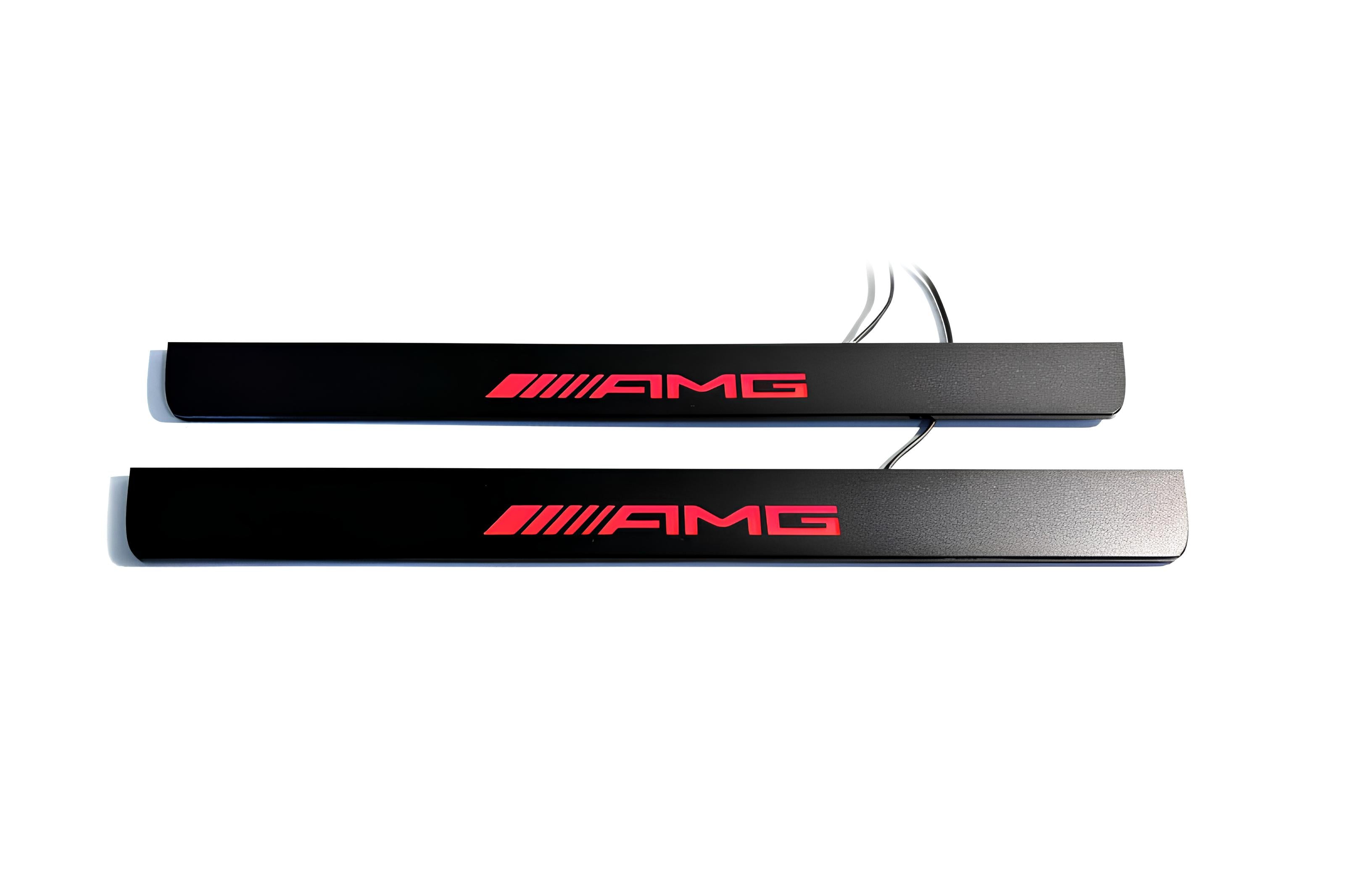 Mercedes ML W166 2011-2015 Illuminated Matte Sill Plates with logo AMG Mercedes Led Door Sills PRO opdesign