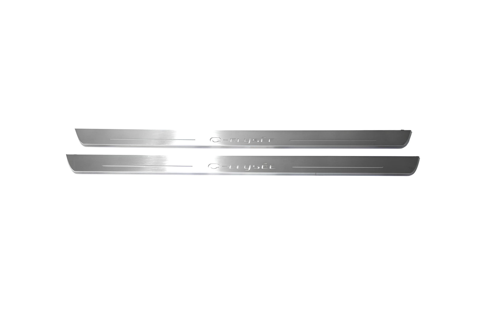 LED door sill plates Citroen C-Elysee 2012+ in stainless steel with C-Elysee logo