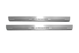 Citroen C-Crosser 2007+ stainless steel illuminated entry guards with C-Crosser logo