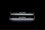 Acura TLX II 2020+ LED door sill plates in stainless steel with Acura logo