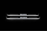 Mercedes V-Class W447 2014+ LED door sill plates with BRABUS logo
