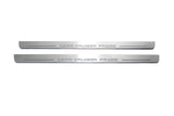 stainless steel LED door sill plates with Toyota Prado 120 2002+ with Land Cruiser Prado logo