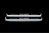 Mitsubishi Outlander IV 2021+ stainless steel LED door sill plates with Outlander logo
