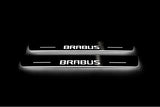 LED door sill plates stainless steel Mercedes C W205 2014+ with Brabus logo
