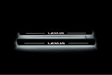 LED door sill plates Lexus NX I 2014+ stainless steel with Lexus logo