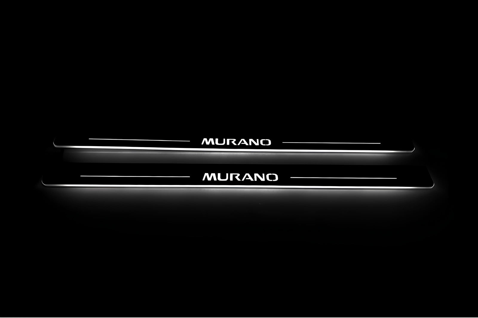 stainless steel LED door sill plates with Nissan Murano II 2008+ with Murano logo