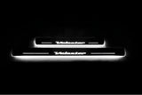 Hyundai Veloster I 2011+ stainless steel LED door sill plates with Veloster logo