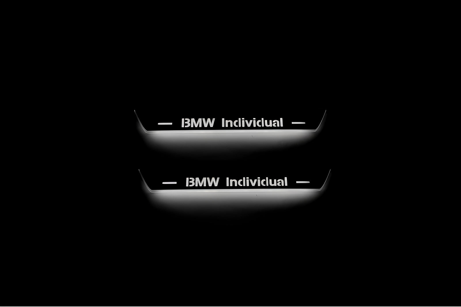 LED door sill plates for BMW X5 E53 1999+ stainless steel with BMW Individual logo
