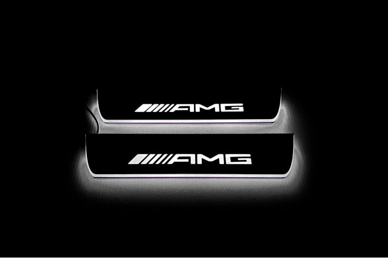 Mercedes-Benz S-Class W222 2013+ Stainless Steel LED Door Sills – AMG