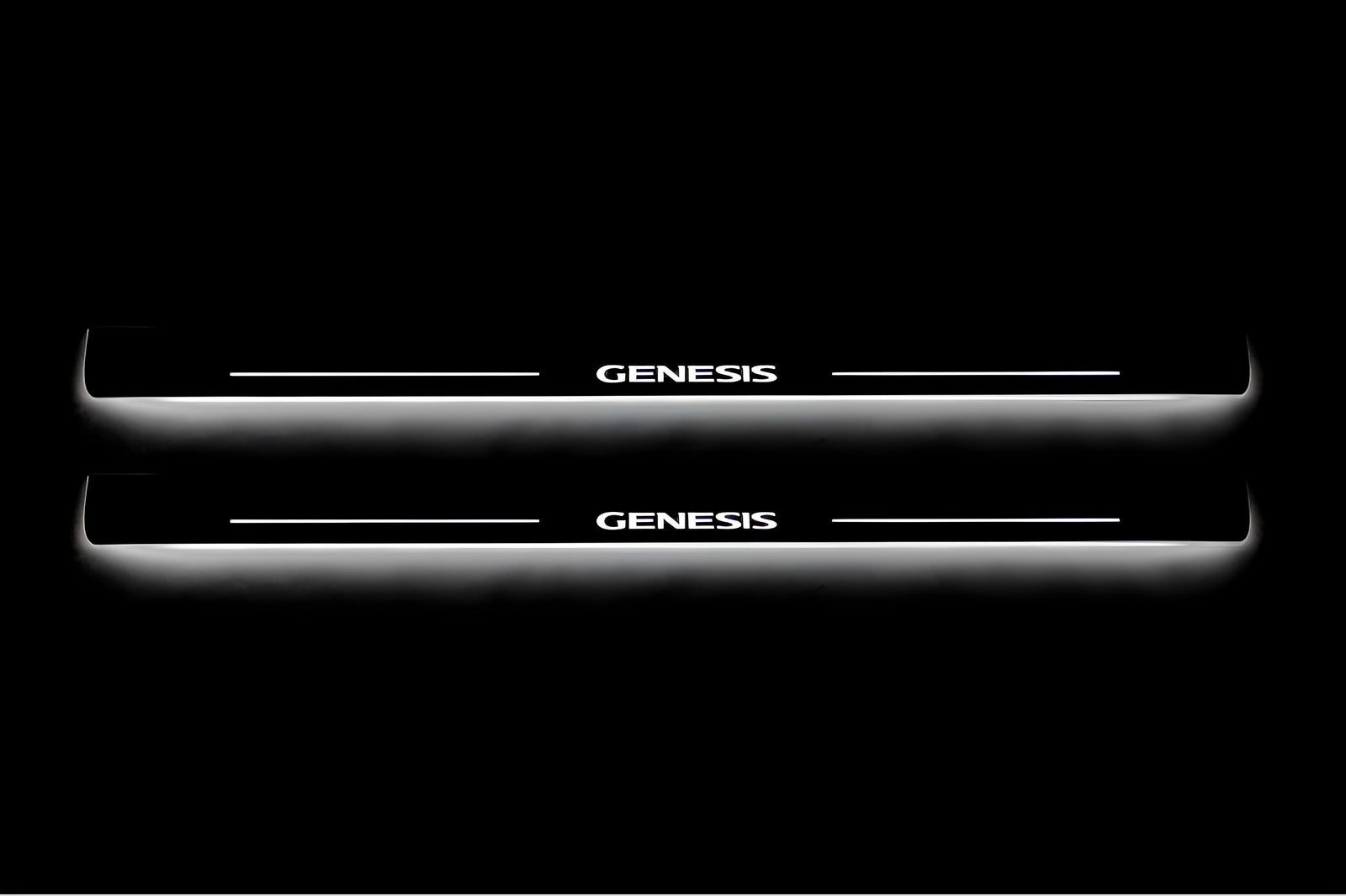 stainless steel LED door sill plates for Hyundai Genesis Coupe 2008+ with Genesis logo