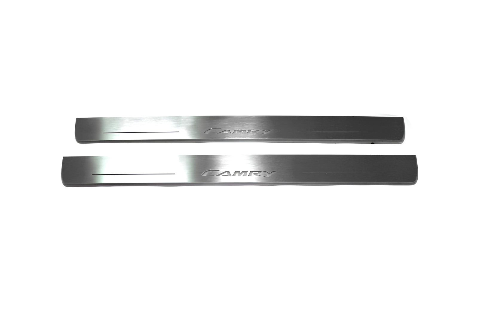 stainless steel LED door sill plates with Toyota Camry V50 2012+ with Camry logo