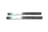 Chrysler 300C II LD 2011+ stainless steel illuminated entry guards with Chrysler logo