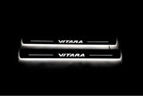 Suzuki Vitara 2015+ door sill plates in stainless steel with Vitara logo