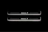 stainless steel LED door sill plates for Mazda 3 II 2009+ with Mazda 3 logo