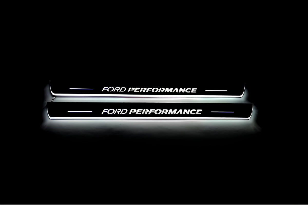 LED door sill plates for Ford Focus III 2011+ with Ford Perfomance logo