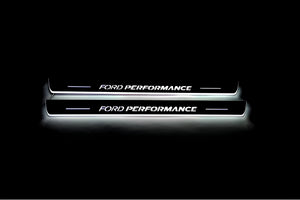 Illuminated LED Door Sill Tread Plates Ford Focus IV 2018+ With Ford Perfomance Logo Ford Led Door Sills opdesign