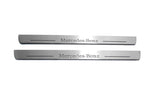Mercedes-Benz S-Class W222 Stainless Steel LED Door Sills – Mercedes-Benz Logo – brushed stainless pair
