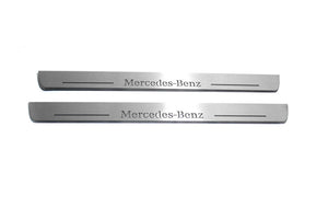 Mercedes S-Class W222 Stainless LED Door Sills – Mercedes-Benz Logo