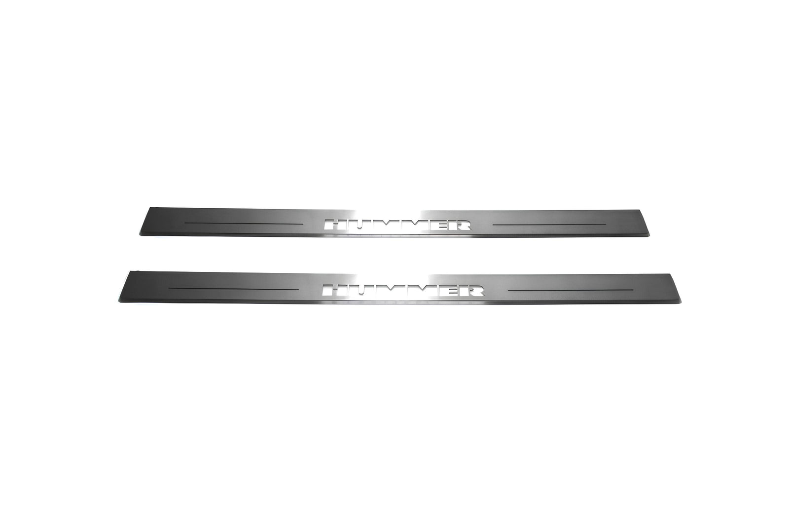 LED door sill plates for Hummer H2 2002+ stainless steel with Hummer logo