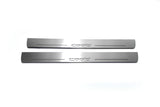 stainless steel LED door sill plates with KIA Ceed II 2012+ with Cee`d logo