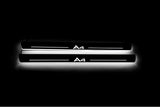 stainless steel LED door sill plates for Audi A4 B8 2007+ with A4 logo