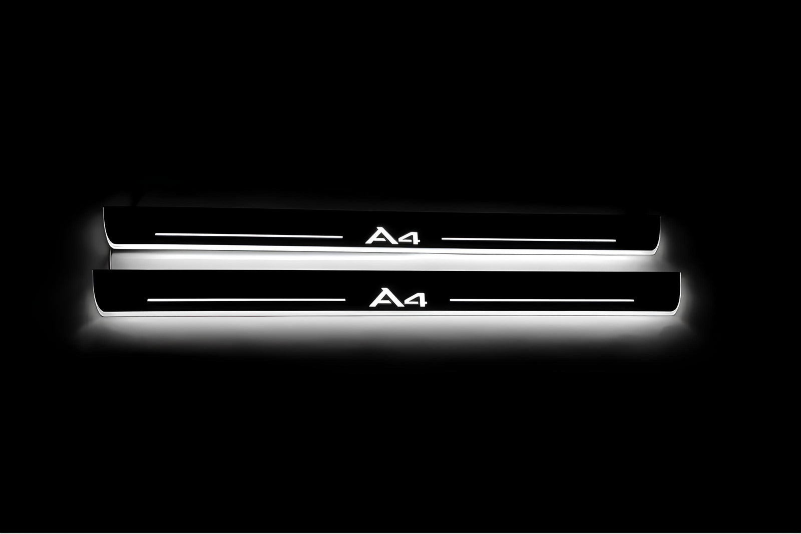 stainless steel LED door sill plates for Audi A4 B8 2007+ with A4 logo