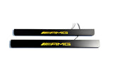 illuminated door sill protectors for Mercedes A W176 2012+ stainless steel with AMG logo