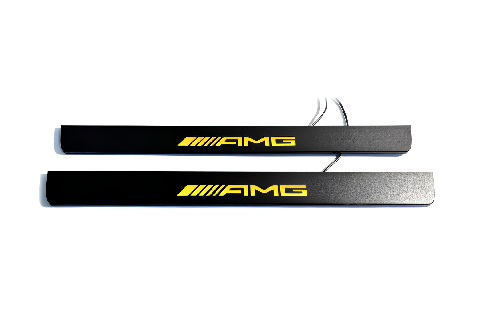 illuminated door sill protectors for Mercedes A W176 2012+ stainless steel with AMG logo