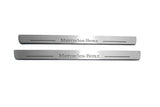 LED door sill plates Mercedes GLS I X166 2015+ stainless steel with Mercedes-Benz logo