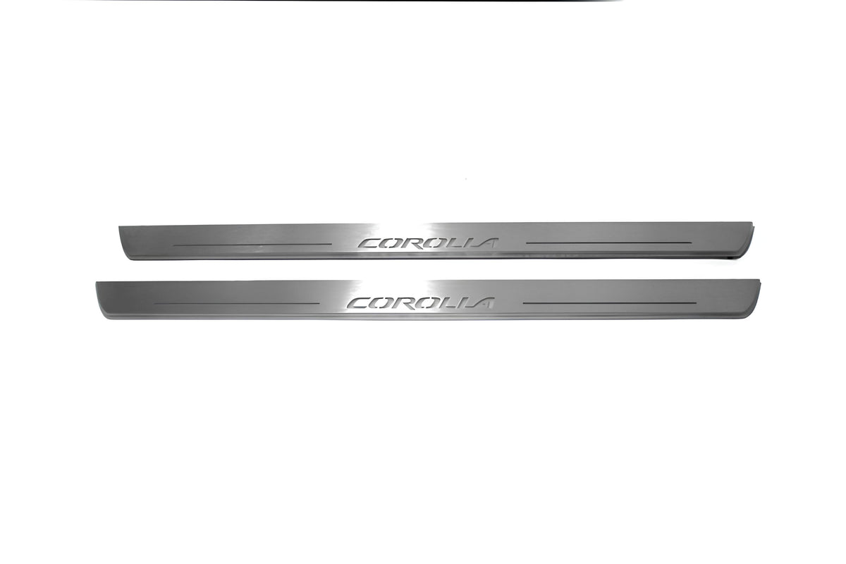 LED door sill plates for Toyota Corolla XI 2013+ with Corolla logo