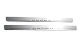 LED door sill plates Toyota Camry V70 2018+ stainless steel with Camry logo