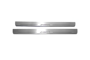 Illuminated LED Door Sill Tread Plates Mitsubishi ASX I 2010-2023 With ASX Logo Mitsubishi Led Door Sills opdesign