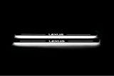 LED door sill plates Lexus LX III 2008+ stainless steel with Lexus logo