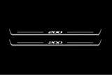 Chrysler 200 II 2015+ stainless steel LED door sill plates with 200 logo