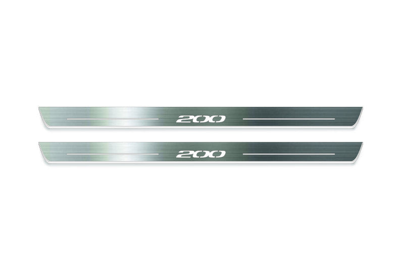stainless steel door sill plates for Chrysler 200 II 2015+ with 200 logo
