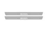 LED door sill plates Mercedes GL X164 2006+ in stainless steel with Brabus logo