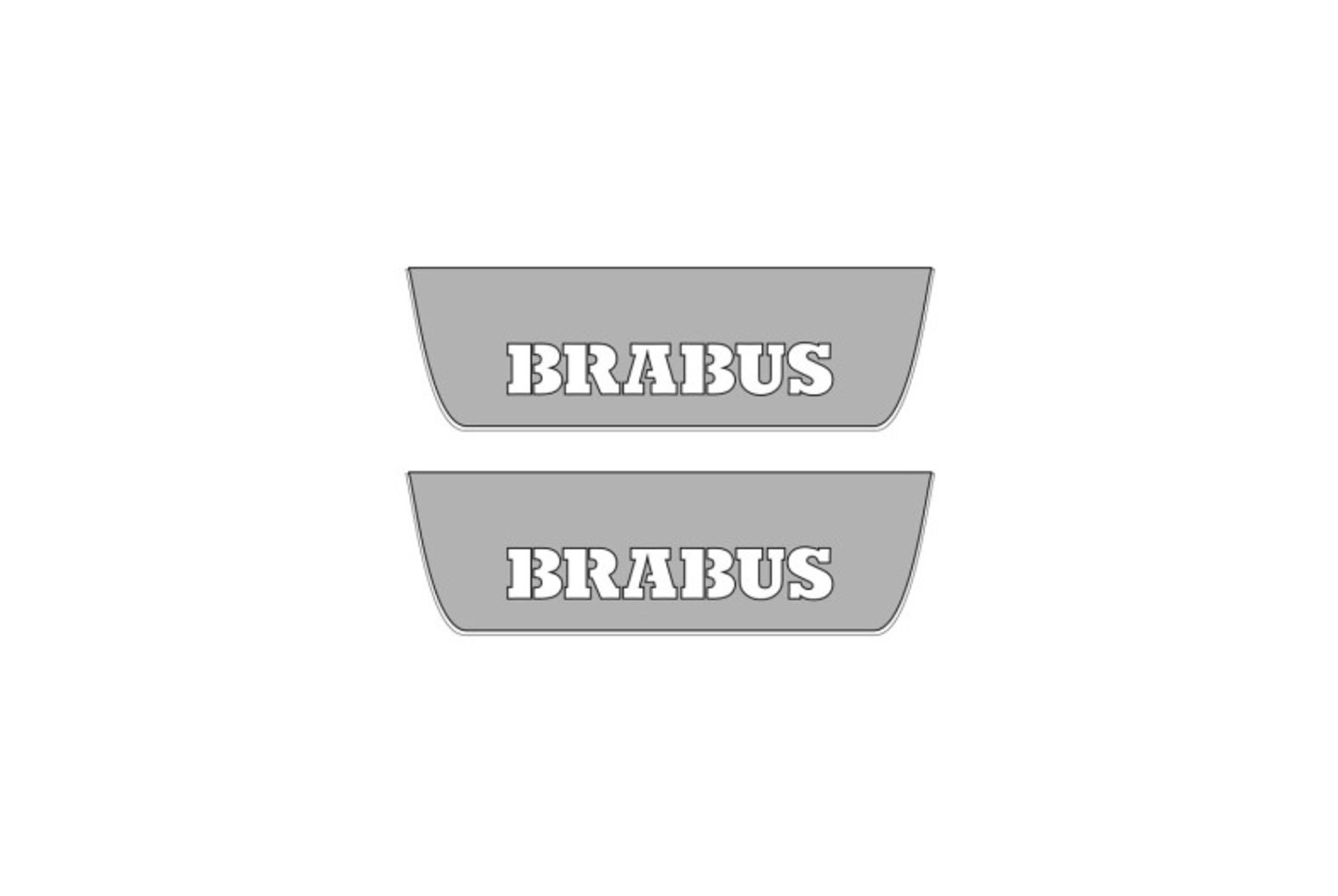 Illuminated LED Door Sill Tread Plates Mercedes GL X164 2006-2012 With Brabus Logo Mercedes Led Door Sills opdesign
