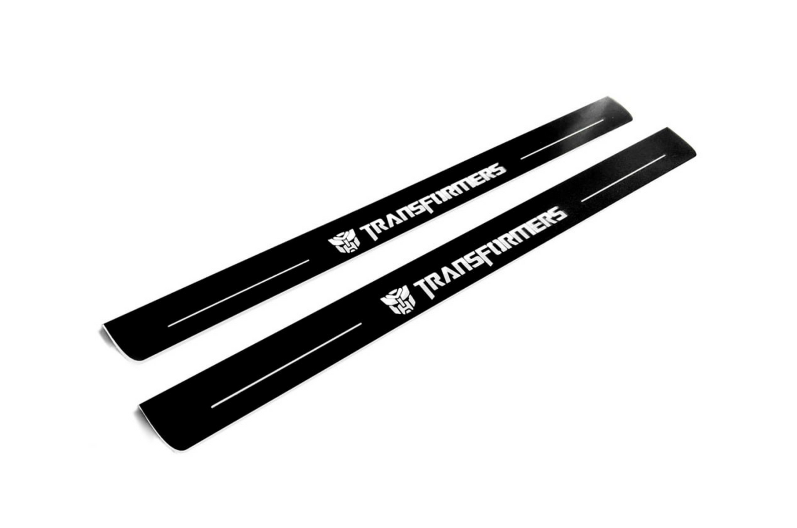 Chevrolet Camaro V E37 2009+ stainless steel LED door sill plates with Transformers logo