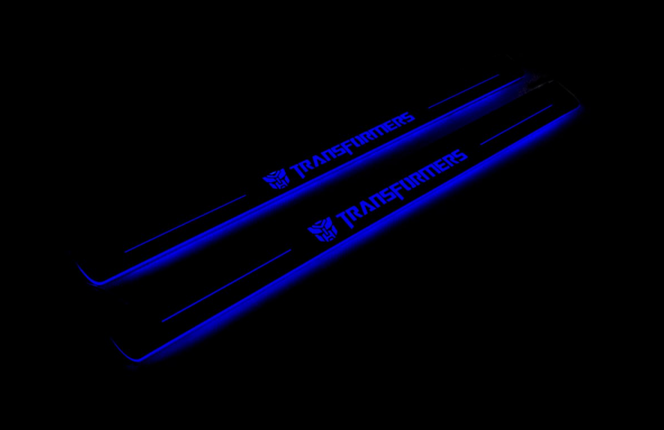 Illuminated LED Door Sill Tread Plates Chevrolet Camaro V 2009-2015 With Transformers Logo Chevrolet Led Door Sills opdesign