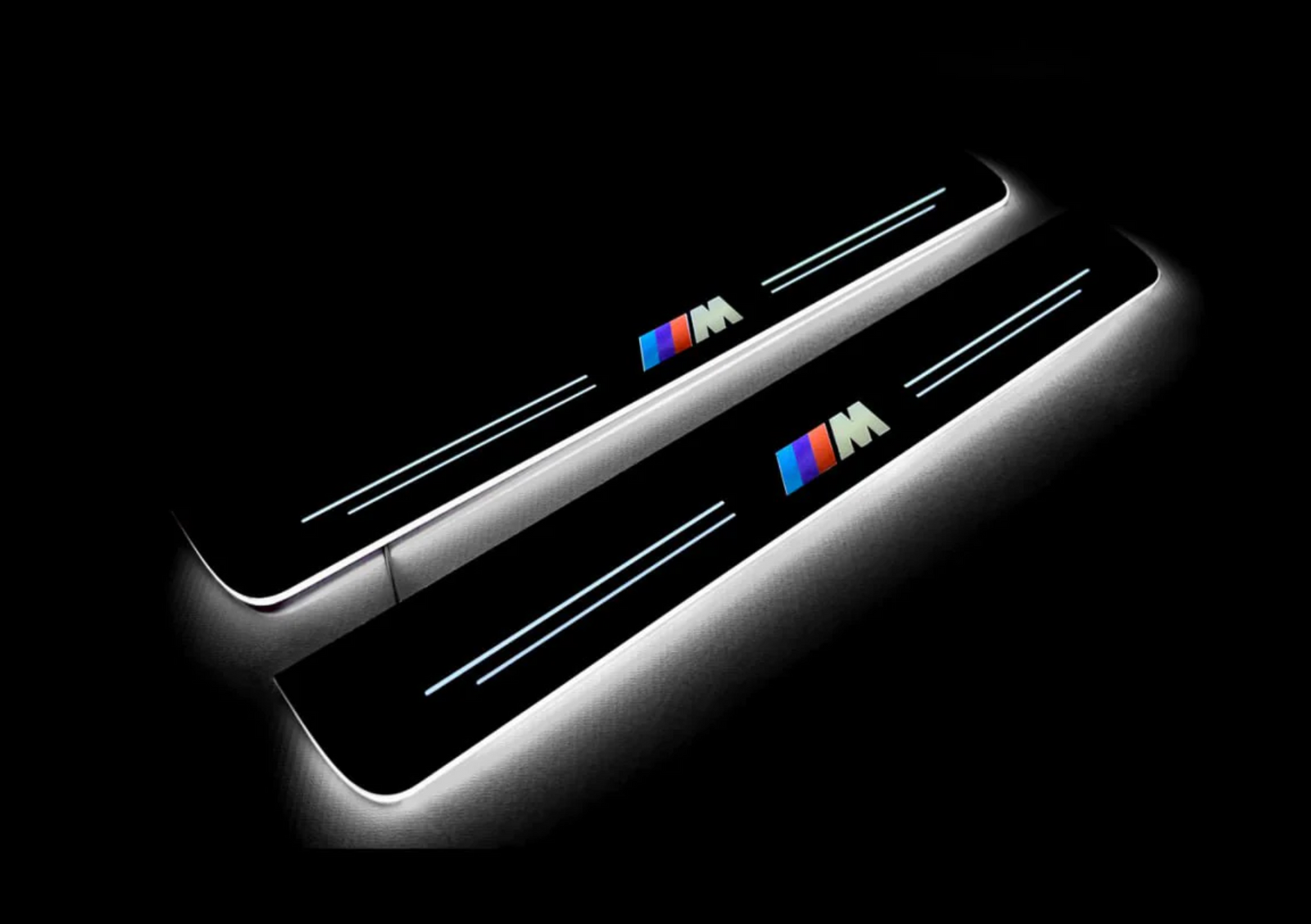 stainless steel LED door sill plates with BMW 6 F06 2011+ with M Performance logo