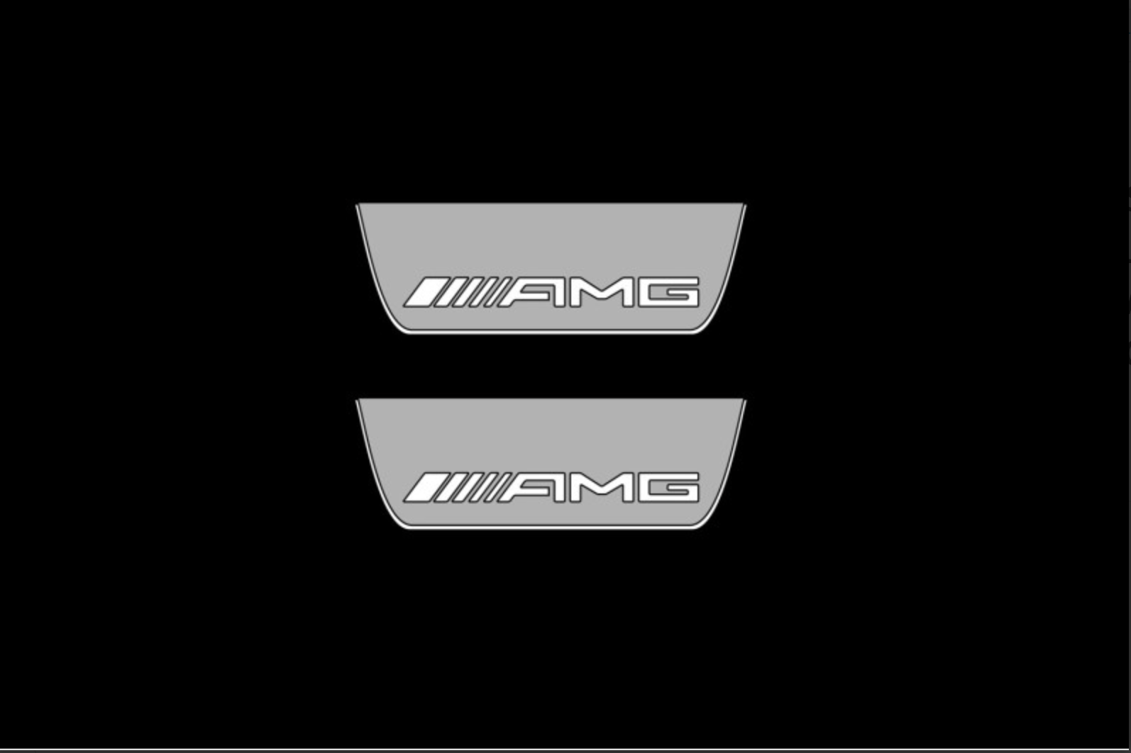 Illuminated LED Door Sill Tread Plates Mercedes CLA W117 2013-2019 With AMG Logo Mercedes Led Door Sills opdesign