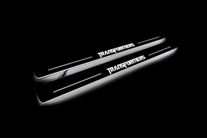 Illuminated LED Door Sill Tread Plates Chevrolet Camaro V 2009-2015 With Transformers Logo Chevrolet Led Door Sills opdesign